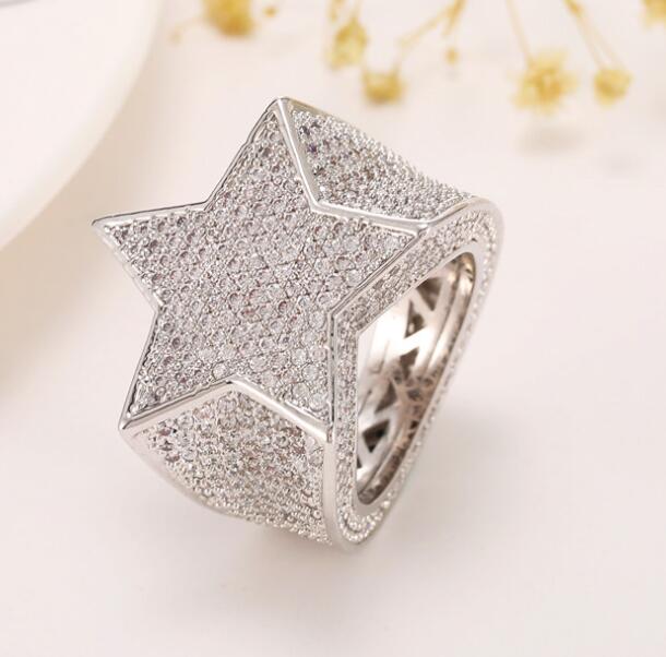 Men's Hip Hop Star Pentagram Ring
