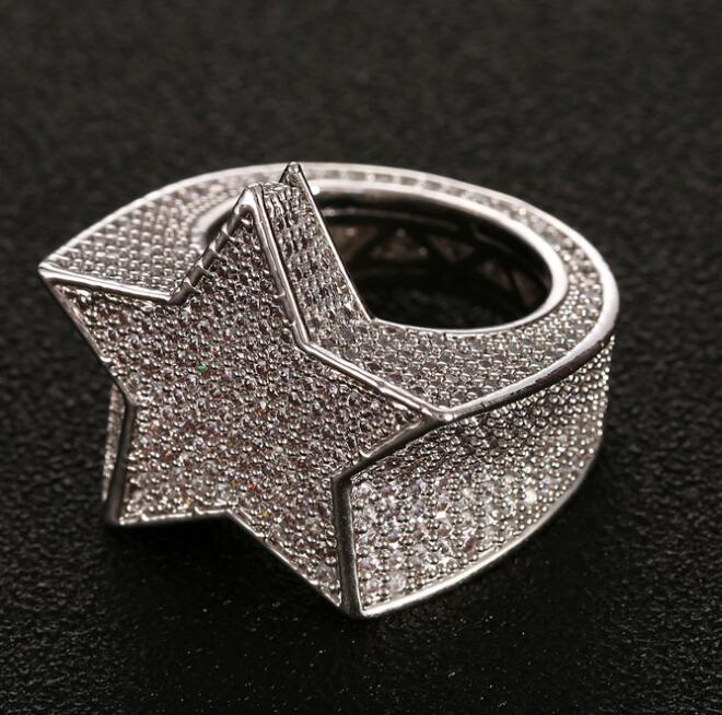 Men's Hip Hop Star Pentagram Ring